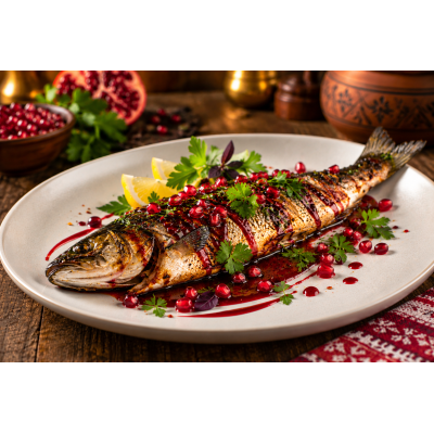 Kalmakhi – Georgische Forelle mit Kräutern (კალმახი) - Kalmakhi nach georgischer Art zubereiten! Entdecken Sie das einfache Rezept für gebratene Forelle mit Knoblauch, frischen Kräutern und georgischen Gewürzen.