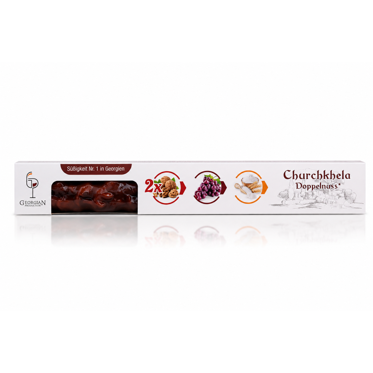 Churchkhela mit doppel Walnuss aus Georg box