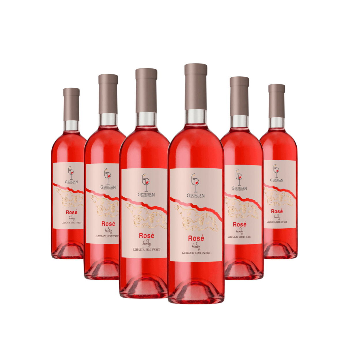 Weinpaket Rose lieblich von Georgian Production Rosewein...